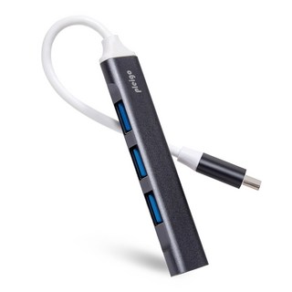 PLEIGO 4埠 USB 3.0 C型 5Gbps 多功能集線器 MH30, 灰色