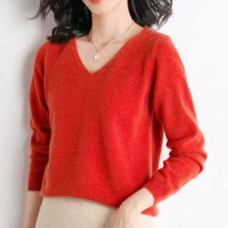 MarketA 女款基本款V領針織T恤