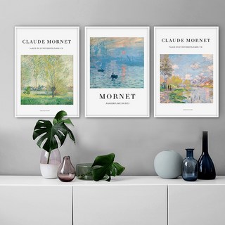 名畫海報3件組 莫內A