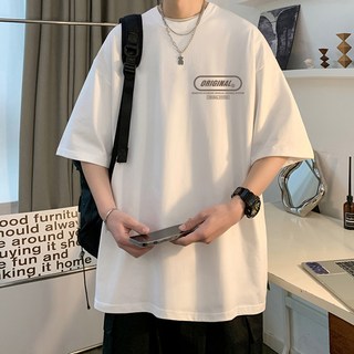 Andies 圓領原創透氣寬鬆版短袖T恤, 白色