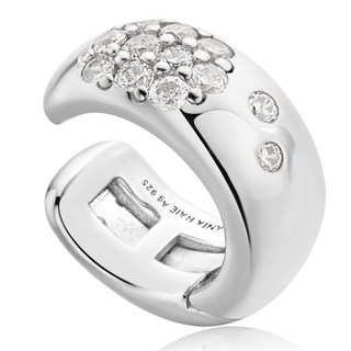 ANIAHAIE 女款 寬版鑲鑽 925 純銀 耳骨夾 單邊配戴 E054-01