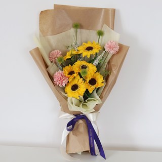 向日葵混合香皂花束, 混合色, 1個