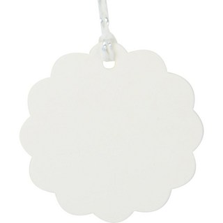 INP 素面雲朵造型吊牌 6 x 6 cm, 300個, 白色