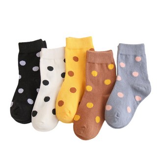 JCELL 女童圓點花紋長頸鹿草原襪4件+隨機發貨套組 A216