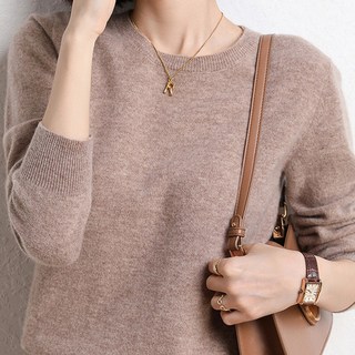 Paperments 女款柔軟色彩系列圓領日常針織衫 11228