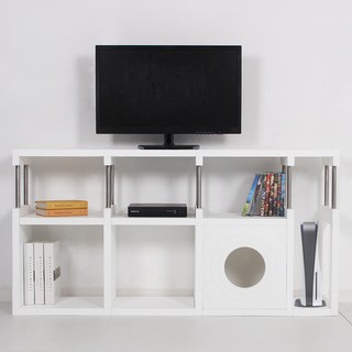 큐빅스 국내 제조 1 플스선반 5 B 캣커버, 화이트, 2단