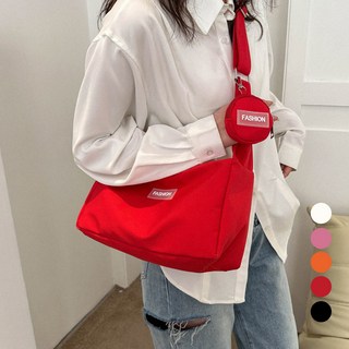 Elsso 簡約時尚Logo重點斜背包, 紅色