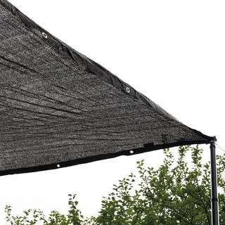 IDOOGEN 遮光網 遮陽 遮陽棚 遮陽簾 雙層編織 四邊縫製, 黑色