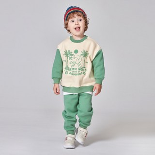 KIDSCOMO 兒童刷毛叢林上下衣套裝