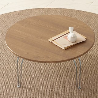 YEDAUM Sweet 圓形折疊飯桌, 原木色, 2人