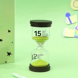 Storybing 裝飾沙漏計時器 15分鐘 綠色