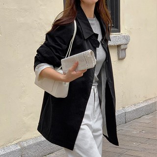 Another Twee Eden 半長版單排釦風衣 tct0114