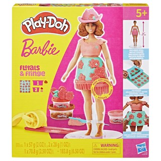 Hasbro 孩之寶 Play-Doh 培樂多 芭比娃娃時尚設計師組, 183.8g, 田園風格, 1盒