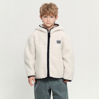 MaritheFrancoisGirbaud 兒童款 CLASSIC LOGO 刷毛連帽拉鍊外套