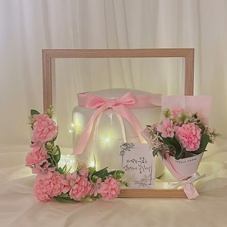 러블리팜 조화 알룸믹스 납골당 꾸미기 모음세트, 납골당 꾸미기 조화모음_알룸믹스, D세트, 핑크(D세트)