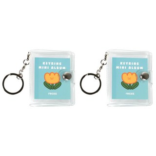 recoz 迷你相簿鑰匙圈 2入, 透明, 16張