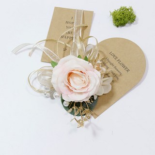 J&B 人造玫瑰胸花 10, E花手環