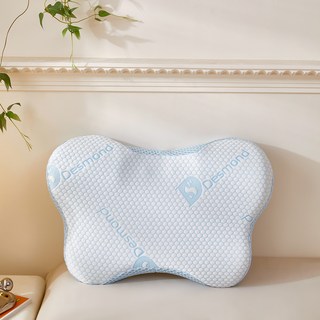 Ishur 伊舒爾 極冰感太空記憶枕 護頸按摩型, 白色, 1個