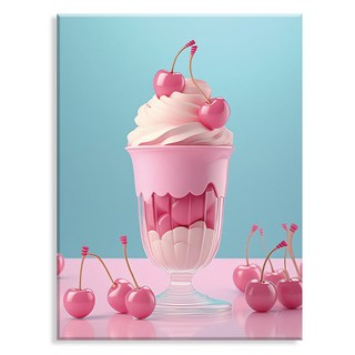 엔픽아트 캔버스형 보석십자수 세트 40 x 50 cm MK179, 핑크 체리 파르페, 1세트