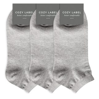 코지라벨 남성용 부드러운 착용감 2올 무지 발목양말 3켤레