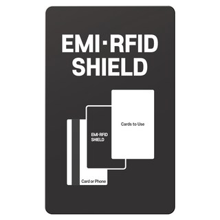 Home Planet 電磁波屏蔽吸收卡 黑色 防重複識別卡, 1個