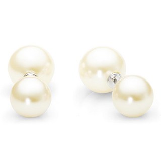 ENCLAIR 女士雙向雙珍珠耳環 金色