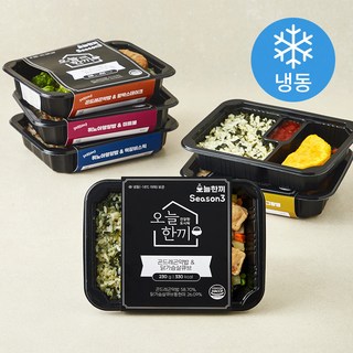 오늘한끼 시즌3 도시락 6종 세트 냉동, 1.385kg, 250ml, 1세트
