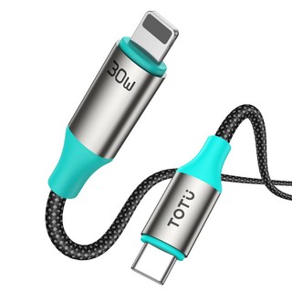 TOTU 拓途 耐寒耐熱 Starry系列 Type-C-Lightning PD充電線傳輸線快充線編織線, 1個, 星光色, 1.2m