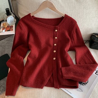 LUNA GIRL 女款Serabonte不對稱鈕扣針織衫 L25WKN092314