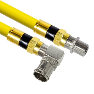 韓國製 金色 高級型 RF天線 黃色 5C 彎頭 延長 同軸 手工製作 線纜 7M, MLZ-GRLAY070(7m)