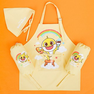 碰碰狐兒童圍裙 + 鯊魚寶寶美術袖套 + 頭巾套組 PR079