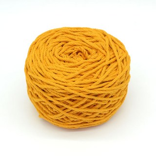 法式繩結彩色棉線 細編織線 2.5mm 100g, 06 南瓜粥色, 70m