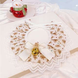 PASTEL PET 寵物聖誕緞帶披肩, 薑餅人, 1個