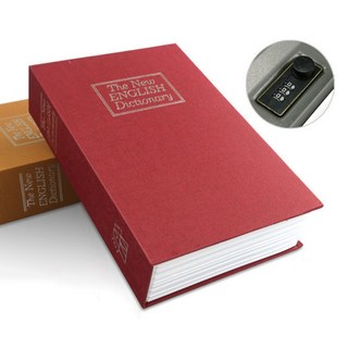 스토리빙 비밀 미니 책 금고 대형, 레드