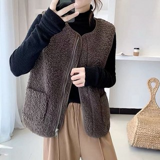 女款日常時尚Flow冬季柔軟毛絨背心