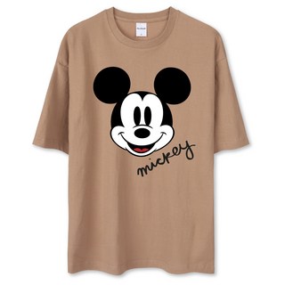 Million Day 中性款 米奇 寬鬆版 短袖T恤 DNMKOT2004F, 摩卡米色