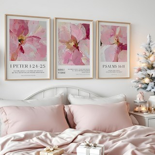 퍼니즈 핑크구름 말씀한줄 포스터 3종 세트 빅플라워, A3(29.7 x 42 cm)