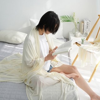 스코홈 아이시원 접촉 냉감 여름 홑이불 + 베개커버 세트