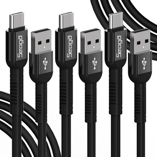 서가 메탈 고강도 고속충전 케이블 C타입, 1.5m, 블랙, 3개