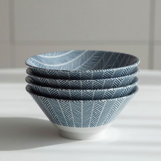 NICOTT 法式素麵碗, 4個, 混合顏色