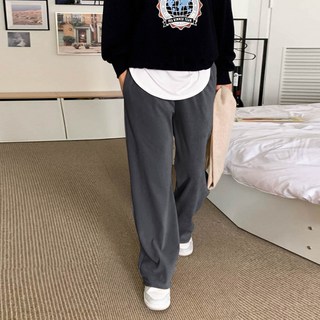 Borimam 刷毛燈芯絨冬季孕婦寬褲 鬆緊帶 VA099