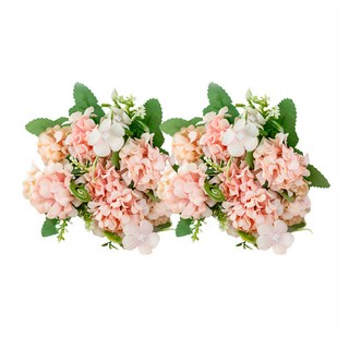 Meier 室內裝飾繡球花 2束人造花束, 粉紅色