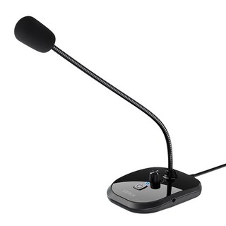 조이트론 USB 스탠드 게이밍 구즈넥 마이크, GM20U, 블랙