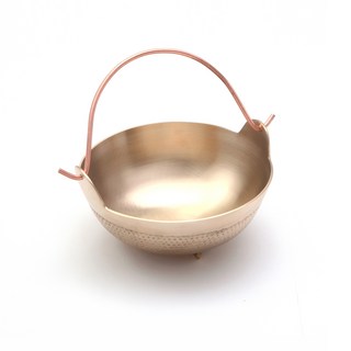 GEO CHANG YU GI 銅製提把壽喜燒鍋, 金色, 大(27.5cm)