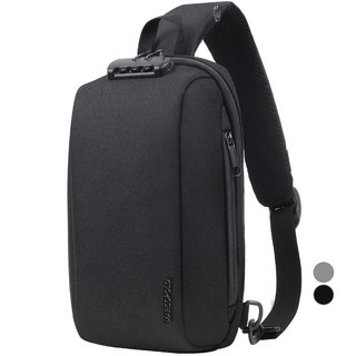 MARCO POLO 防盜鎖定系統 Rover 斜背包 MP3036, 灰色、黑色