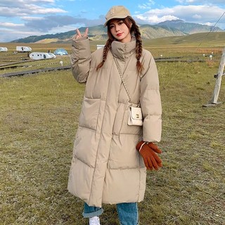 女性用基本款蓬鬆長版羽絨外套 2682