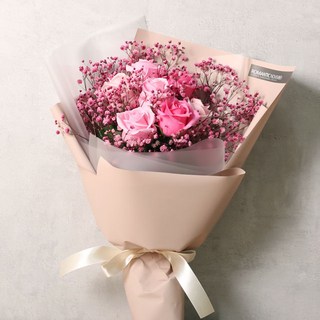 ROMANTIC NOVEMBER 畢業典禮香皂棉花花束, 粉紅色
