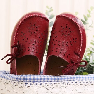 氣墊花朵鏤空平底鞋