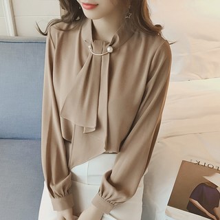 荷葉袖雪紡上衣