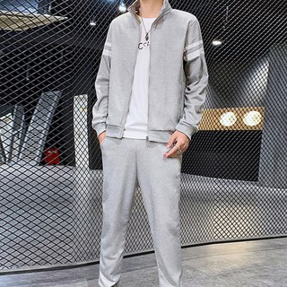 Goodif 男士雙線條重點運動衫 + 運動褲套裝